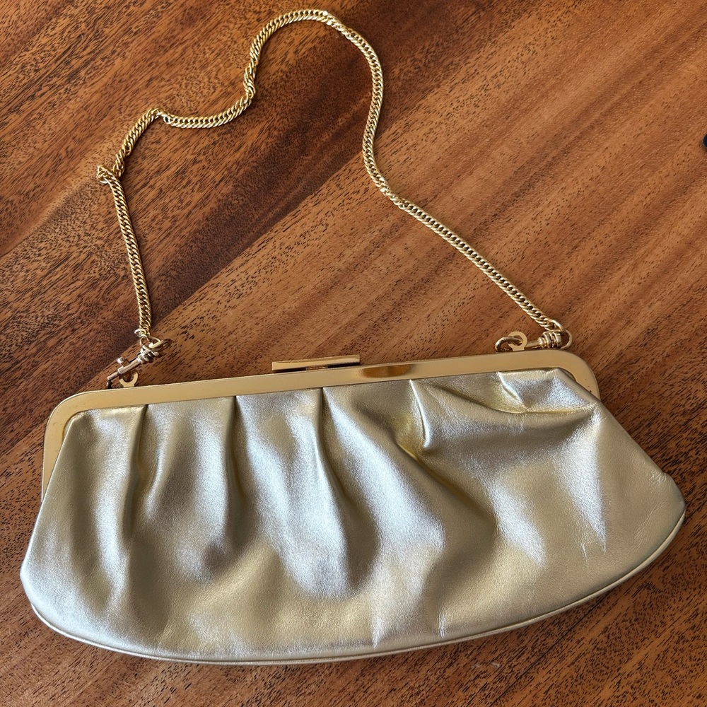 Gold evening purse